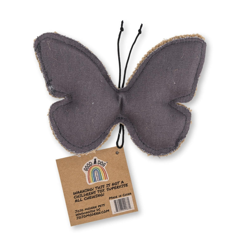 Sustainable Butterfly-Shaped Canvas & Jute Chew Toy for Dogs