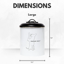 Black & White Pet Food & Treat Storage Canisters (Set of 3)