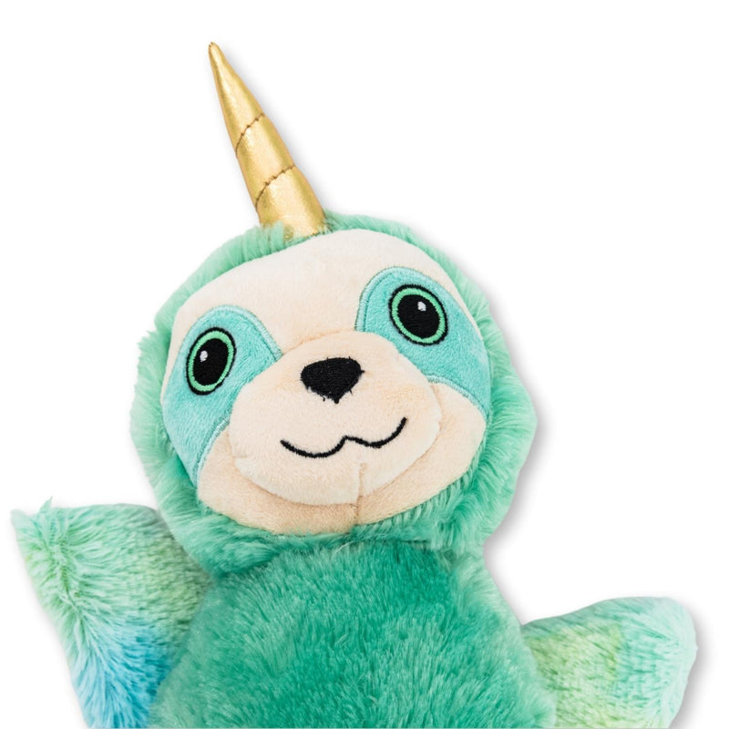 Winged Mint Sloth Magical Creature Squeaking Plush Dog Toy