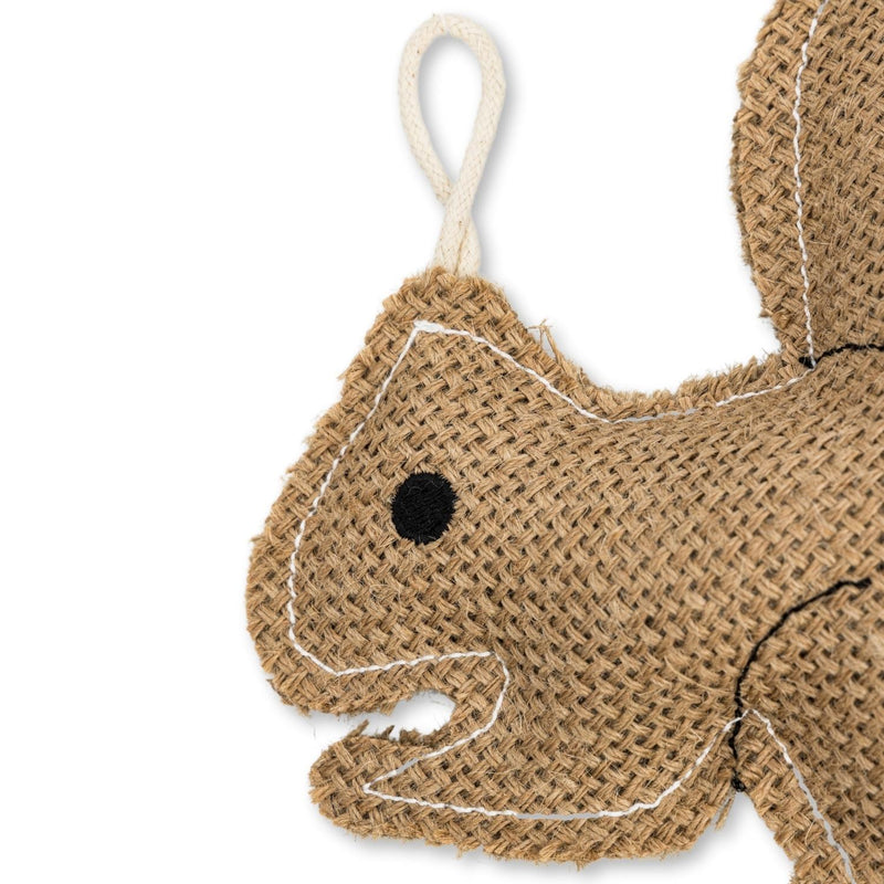 Rustic Jute Squirrel: Sustainable Eco Dog Chew Toy