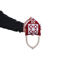 Eco-Friendly Red Barn Dog Chew Toy - Durable Vegan Leather