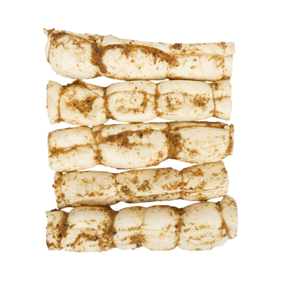 Bully dusted beef cheek rolls for dogs (5-pack)