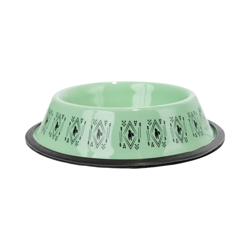 Eco-friendly Non-Skid Boho Stainless Steel Dog Bowl - Mint (24 oz.)