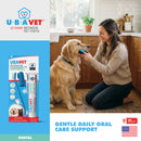 UBAVET Complete Dental Kit for Dogs & Cats | Dual-Enzyme Toothpaste & Toothbrush