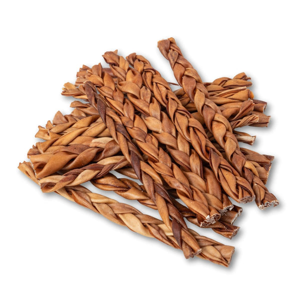 Braided Collagen Stick Dog Treats - 12" Standard (25/Bag)