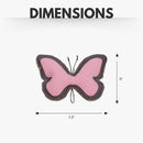 Butterfly-Shaped Canvas & Jute Chew Toy for Dogs (6-pack on Clip Strip)