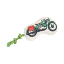 Retro Army Motorcycle Plush Dog Toy With Durable Stitching
