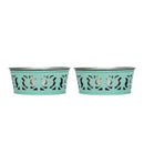 Eco-friendly Stainless Steel Farmhouse Dog Bowl - Mint Green