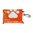 19 piece pet travel first aid kit with carabiner, 6 pack on clip strip