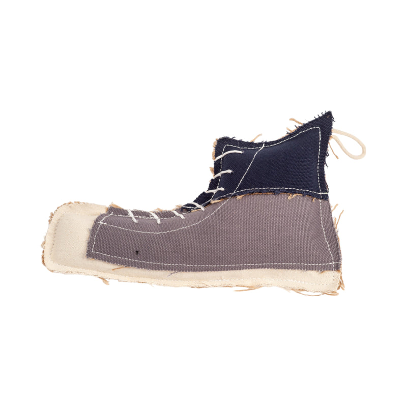 Sustainable Shoe-Shaped Canvas & Jute Chew Toy for Dogs