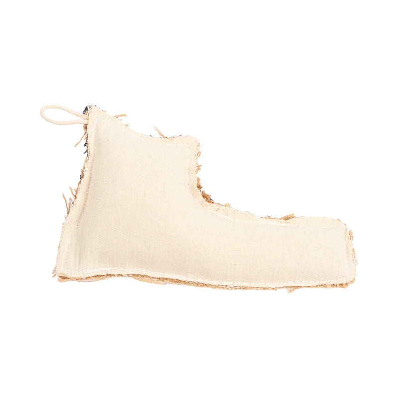 Sustainable Shoe-Shaped Canvas & Jute Chew Toy for Dogs