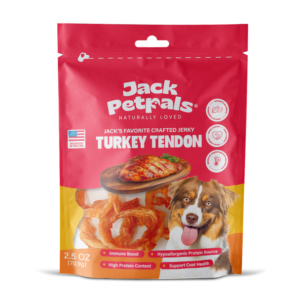 Jack PetPals Jack’s Favorite Crafted Jerky Turkey Tendon Dog Treats (2.5oz)