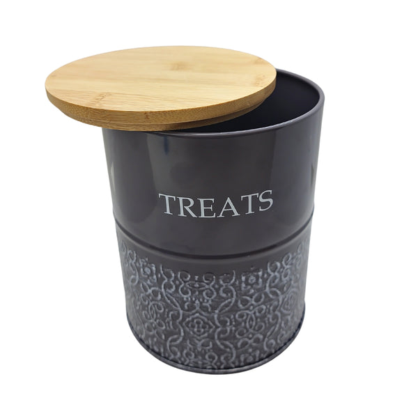 Dog Treat Canister - Gray (Set of 2)