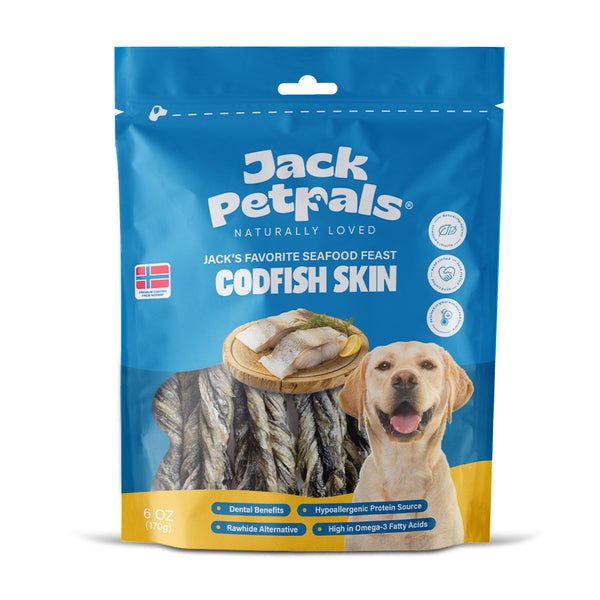 Jack PetPals Jack’s Favorite Crafted Seafood Feast Codfish Skin Treats (6oz)