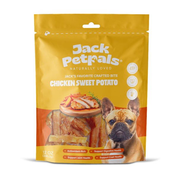 Jack PetPals Jack’s Favorite Crafted Bite Chicken Sweet Potato Dog Treats (12oz)