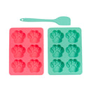 Country Living 3-Piece Silicone Baking Kit – Includes 2 Baking Trays (6-Cavity Paw Print Mold) & Spatula