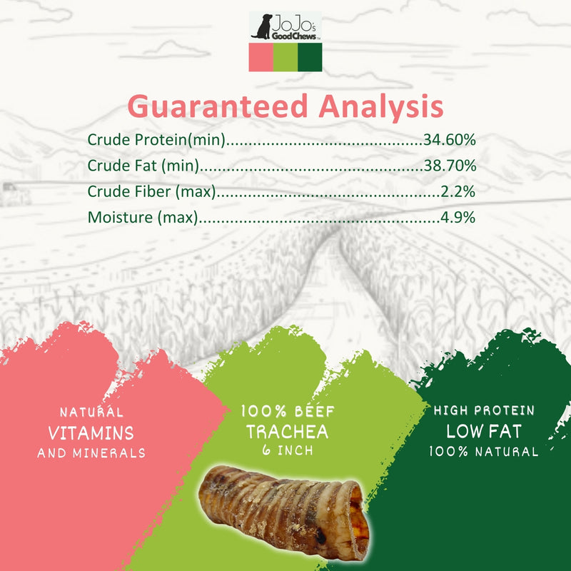 6" Beef Trachea - All Natural Dog Treats - 2 Pieces