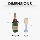 Champawgne-Cheers Crinkle and Squeaky Plush Dog Toy Combo