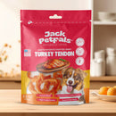Jack’s Favorite Jerky Turkey Tendon Dog Treats (2.5oz) ( 6-Pack on Hanging Clip Strips )