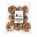 3–4" Chicken-Wrapped Collagen Donuts Natural Dog Chews, chewy collagen rings wrapped in chicken for a flavorful dog treat