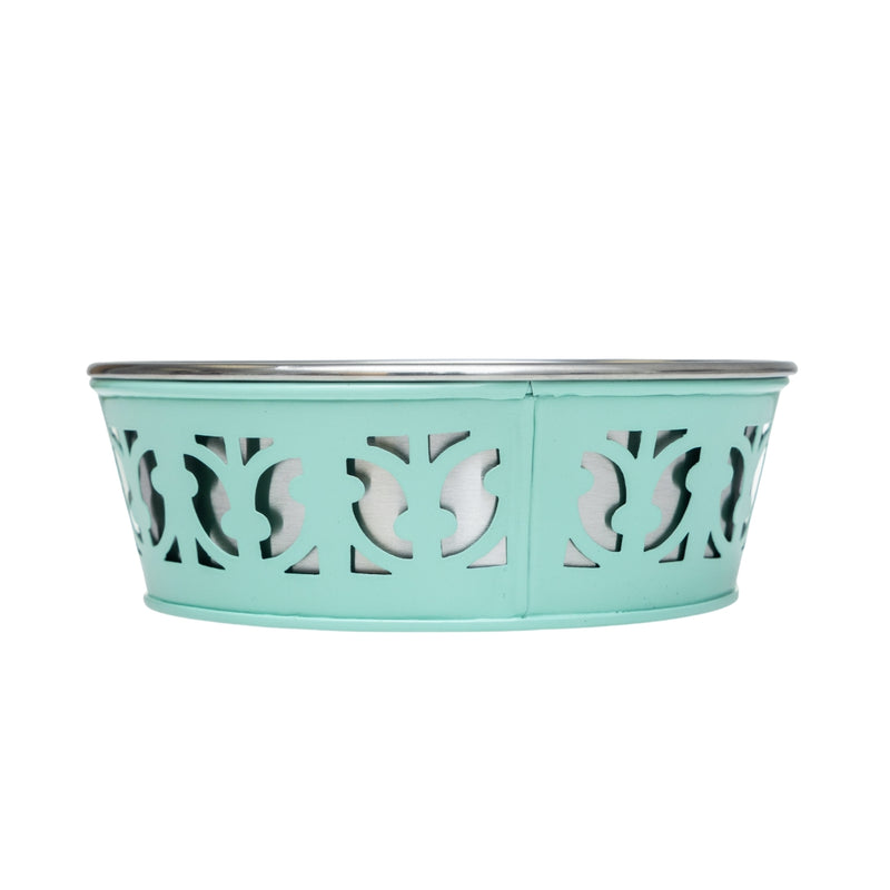 Eco-friendly Stainless Steel Farmhouse Dog Bowl - Mint Green