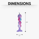 Tie Dye Narwal Magical Creature Skinny Plush Dog Toy