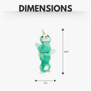 Winged Mint Sloth Magical Creature Squeaking Plush Dog Toy