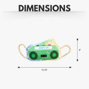 Retro Boombox Plush Dog Toy with Crinkle and Squeak Features