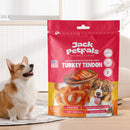Jack’s Favorite Jerky Turkey Tendon Dog Treats (2.5oz) ( 6-Pack on Hanging Clip Strips )