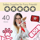 40-piece pet first aid kit for travel and safety