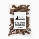 5" Beef-Flavored Chicken Sausages for Dogs – Soft & Chewy, High-Protein, Rawhide-Free