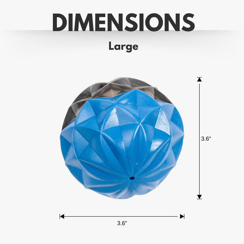 Geometric Design Textured Ball Dog Chew Toy - Large
