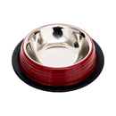 Eco-friendly Non Skid Ribbed Cat & Dog Bowl (Merlot Red)