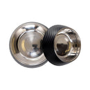 Twill Round Melamine Stainless Steel Dog Bowl - Black