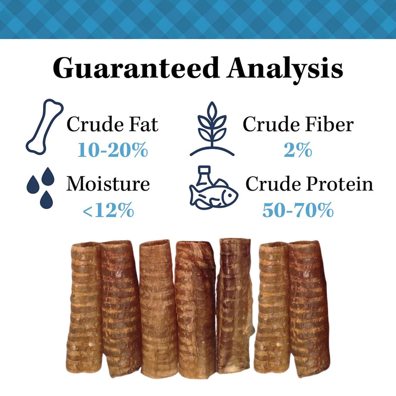 Country Living 6” Beef Trachea Dog Chews – 10 Count Bag – All-Natural, Single-Ingredient, Long-Lasting Dog Treats – High in Protein & Natural Glucosamine – Supports Dental Health