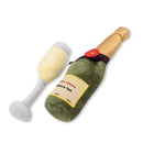 Champawgne-Cheers Crinkle and Squeaky Plush Dog Toy Combo