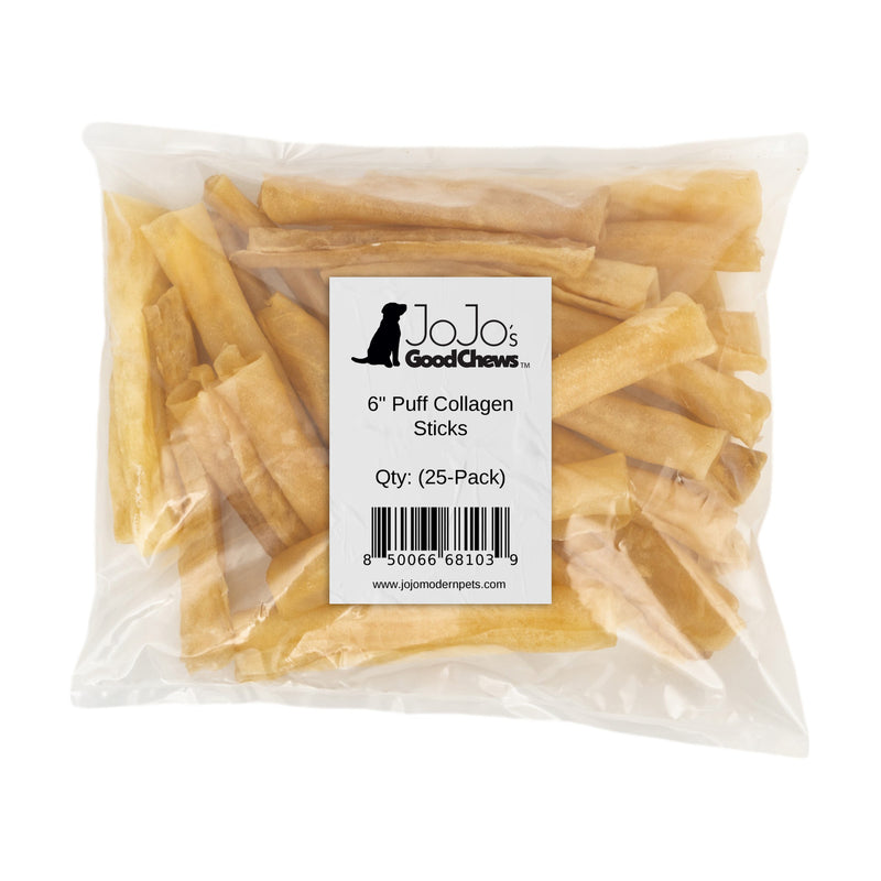 Puff Collagen Stick Dog Treats - 6" Standard (25/case)