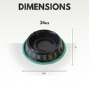 Eco-friendly Non Skid Boho Stainless Steel Dog Bowl - Black (24 oz)