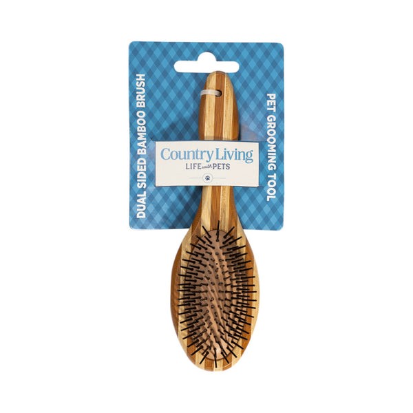 Country Living Dual Sided Dog Bamboo Grooming Brush