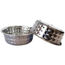 Black Pearl Eco-Chic Hammered Stainless Steel Dog Bowl