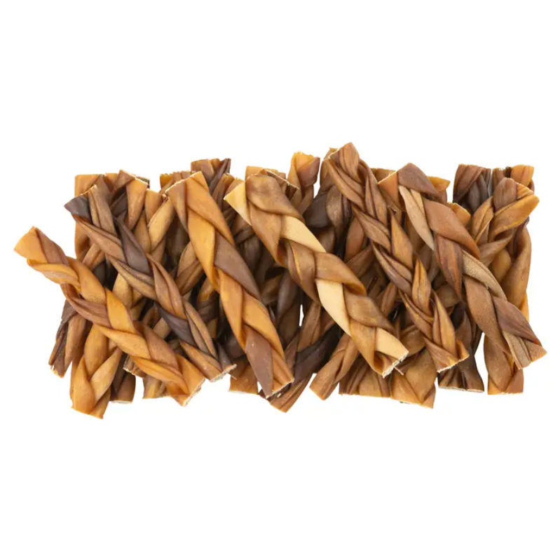 6” Thick Braided Collagen Stick Dog Chews – All-Natural, Long-Lasting Treats