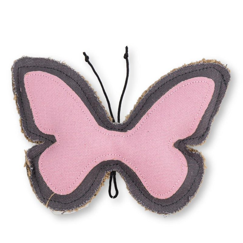 Sustainable Butterfly-Shaped Canvas & Jute Chew Toy for Dogs
