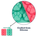 Country Living 3-Piece Silicone Baking Kit – Includes 2 Baking Trays (6-Cavity Paw Print Mold) & Spatula