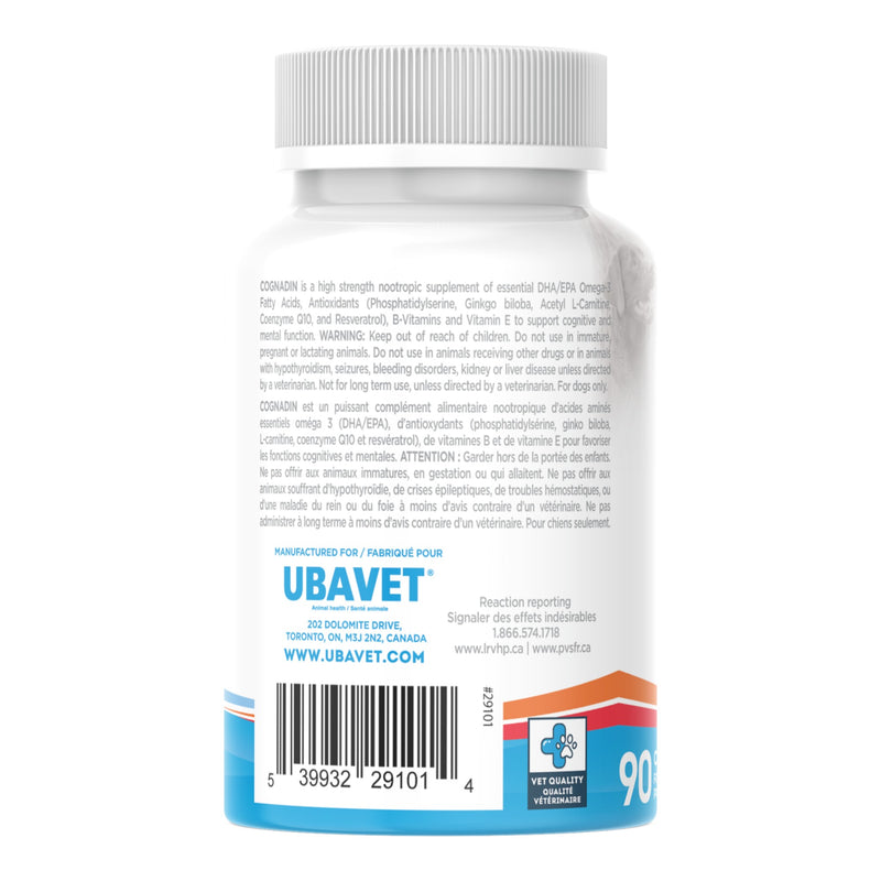 UBAVET Cognadin Memory & Brain Support for Dogs (90 ct)