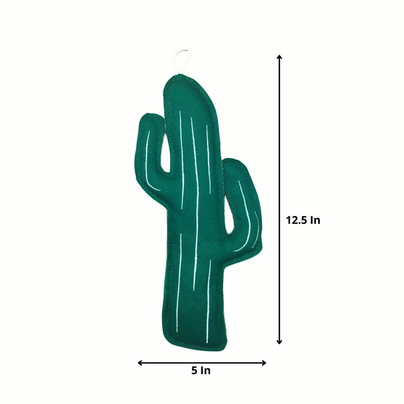 Sustainable Cactus-Shaped Canvas & Jute Chew Toy for Dogs