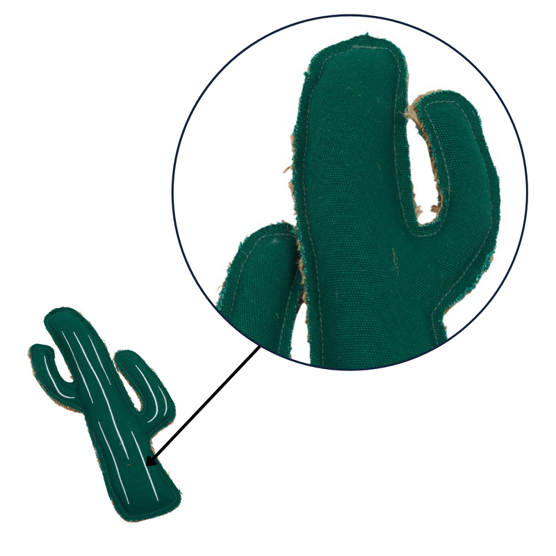 Sustainable Cactus-Shaped Canvas & Jute Chew Toy for Dogs