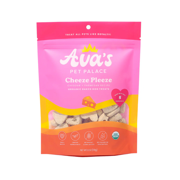 Ava's Pet Palace Organic Baked Dog Treats - Cheeze Pleeze