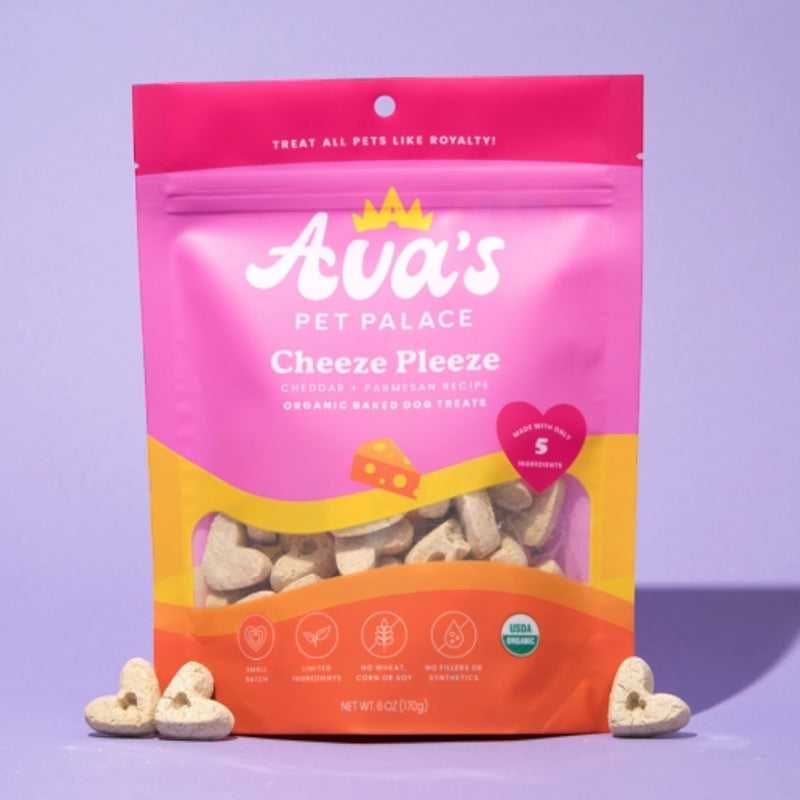 Ava's Pet Palace Organic Baked Dog Treats - Cheeze Pleeze