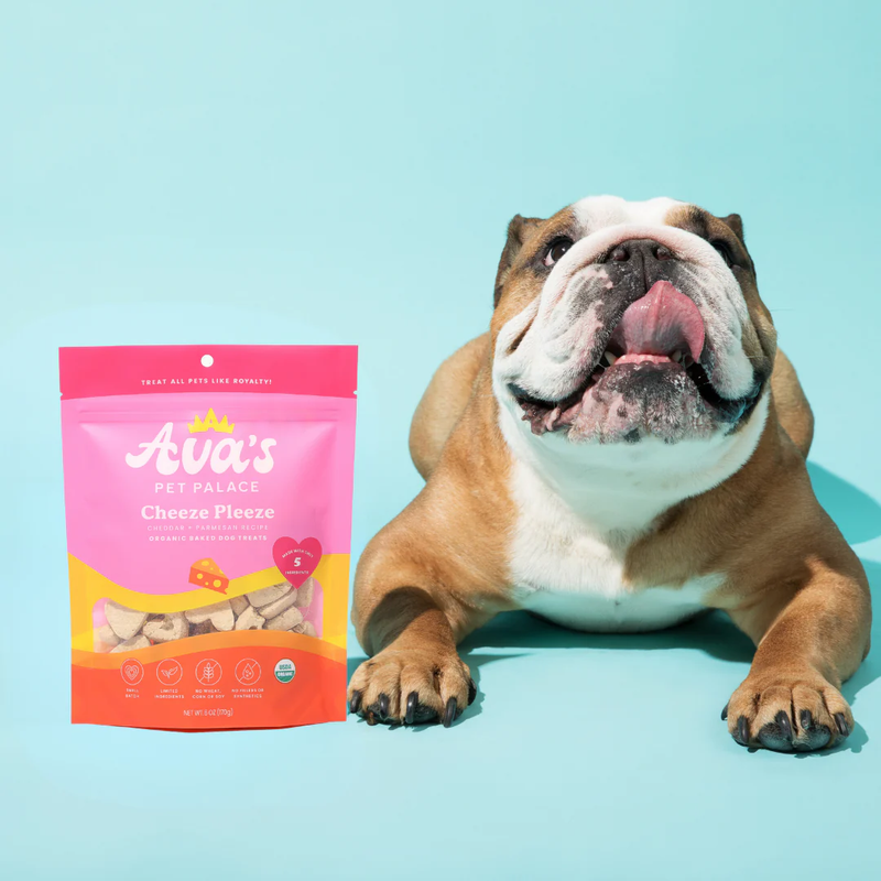 Ava's Pet Palace Organic Baked Dog Treats - Cheeze Pleeze