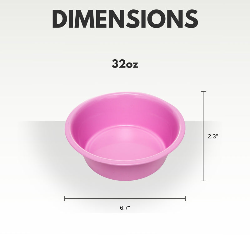 Non-Slip Durable Powder Coated Stainless Steel Heavy Dog Bowl (32oz)